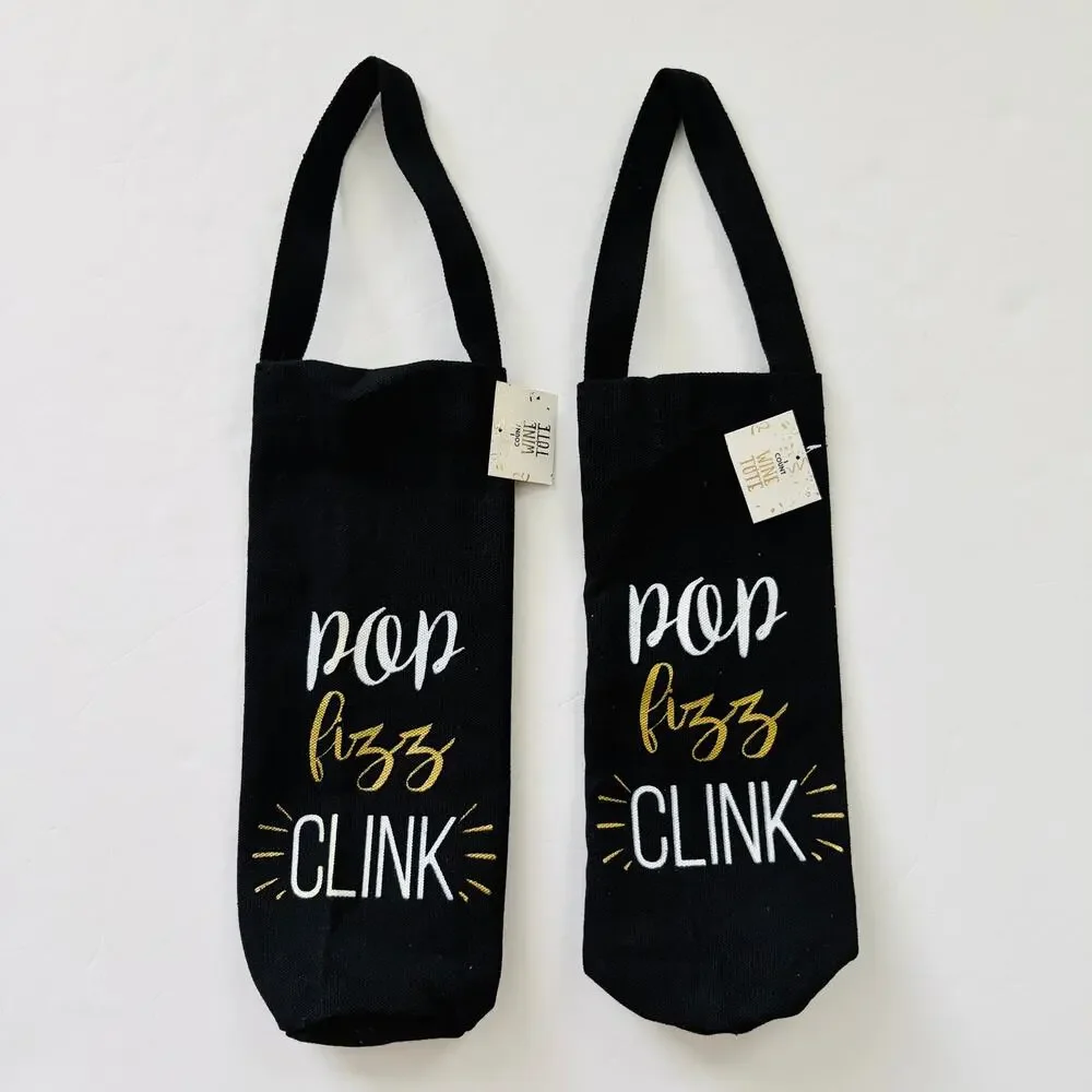 Target | Canvas Wine Bottle Gift Bag Set of 2 NWT